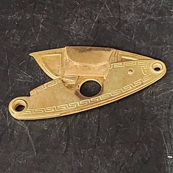 New Bachelor Cigar Cigarette Cutter 19th Century Brass Fob Engraved Design 2.25" - Picture 8 of 8
